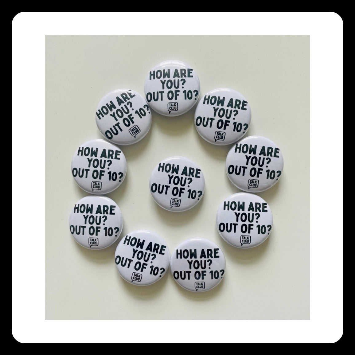 Talk Club badges (10 pack)