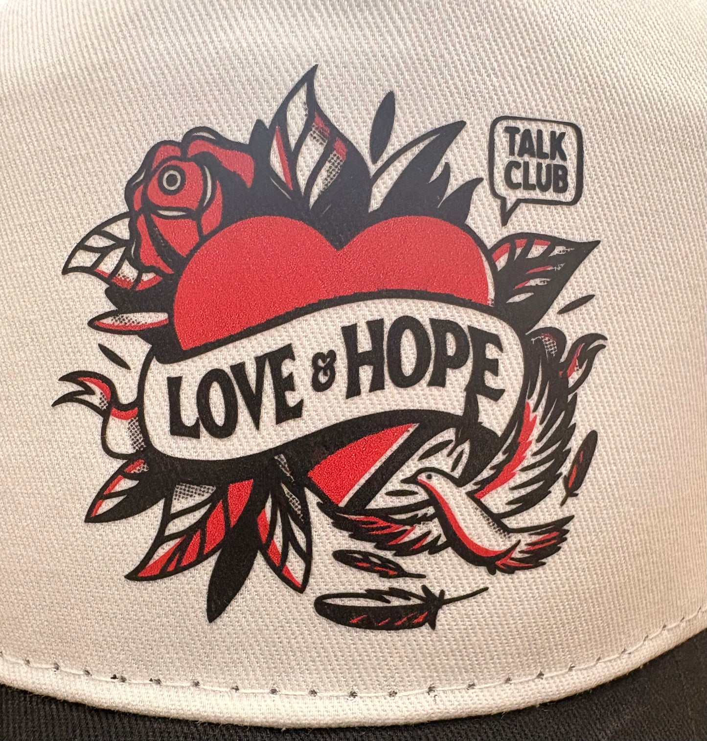 "Love & Hope" Talk Club Trucker Hat